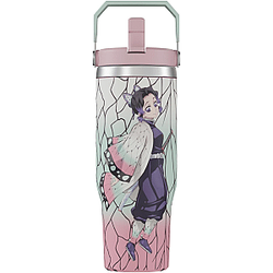 Demon Slayer Kimetsu No Yaiba Shinobu Water Hashira Tumbler with Lid, 30 Oz Water Cup, HTA1504 Meo Cua Mugs