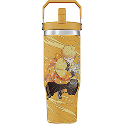 Demon Slayer Kimetsu No Yaiba Zenitsu Water Hashira Tumbler with Lid, 30 Oz Water Cup, HTA1504 Meo Cua Mugs