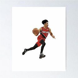 Anfernee Simons Runs the Ball Poster