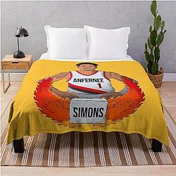 Anfernee Simons Portland Basketball Throw Blanket
