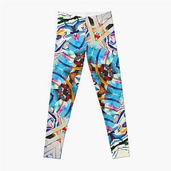 painting with animal collective Leggings