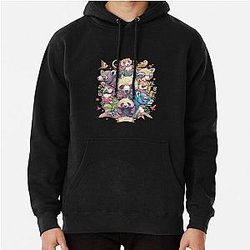Whimsical Animal Collective Figurines - Vibrant Art Deco Collection Pullover Hoodie