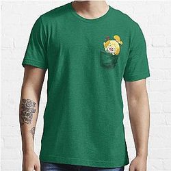 Animal Crossing T-Shirts - Isabelle Pocket Tee Essential T-Shirts RB3004