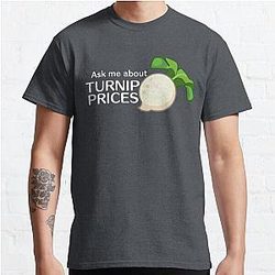 Animal Crossing T-Shirts - Ask Me About Turnip Prices Classic T-Shirts RB3004