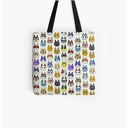 Animal Crossing Bags -  Cats All Over Print Tote Bag RB3004