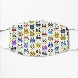 Animal Crossing Face Masks - Animal Crossing Cats Flat Mask RB3004