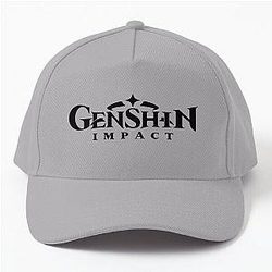 Genshin Impact Black/White Logo Baseball Cap RB0403