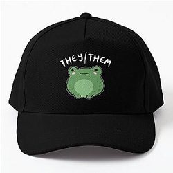 Loro / Loro Pronoun Frog - Cute Kawaii Estetica Frog - Non-Binary Enby NB Pride Baseball Cap RB0403