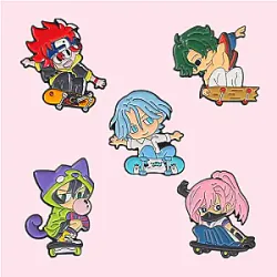 Extreme Skater Enamel Pin Custom Classic Character The Infinity Reki Miya Brooch Lapel Metal Badge Jewelry Gift For Anime Fans