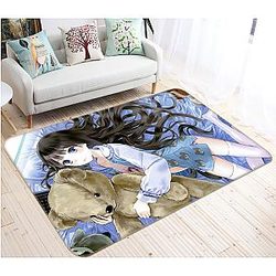 3D Little Bear Girl 1495 Anime Non Slip Rug Mat Official Store YYA1612
