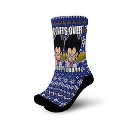 Vegeta Over 9000 Socks Ugly Dragon Ball Anime Socks Gift Idea GAS1801