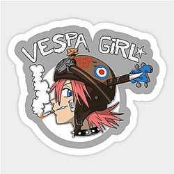 Vespa Girl V2 Sticker TP0401