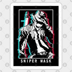 Sniper Mask High Rise Invasion Tenkuu Shinpan Rika Honjo Anime Glitch Sticker TP0401