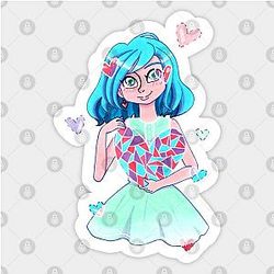 Mosaic Broken Hearts Sticker TP0401