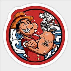 Monkey Popeye Luffy Sticker TP0401