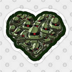 Mech Love Not War (Green Edition) Sticker TP0401