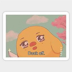 Kawaii Duck Off Sticker TP0401