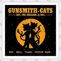 Gunsmith Cat Shop - orange Sticker TP0401