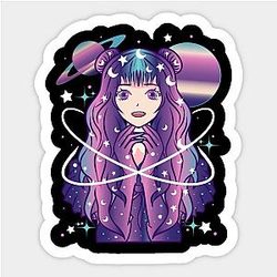 Galactic 애니메이션 Celestial 공주 만화 소녀 고스 스티커 TP0401