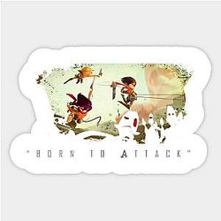 Born to Attack Sticker TP0401