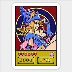 Magicien noir Sticker de carte fille TP0401
