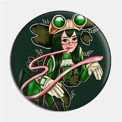 Froppy, My hero frog, academia, Lilly pad, froggy, fan art, artist, digital artwork, green, anime, Pin TP0501