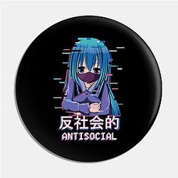 Vaporwave Aesthetic Social Waifu Otaku Japan Anime Pin TP0501