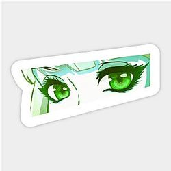 Anime Eyes (green) Sticker TP0401