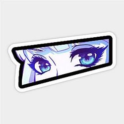 Anime Eyes (blau) Aufkleber TP0401