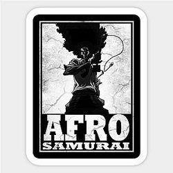 AFRO HAIR SAMURAI Sticker TP0401