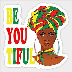 beyoutiful black girl Sticker TP0401