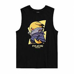 Pokemon Uchiha Sasuke Pikachu Tank Tops Tees Anime T Shirt WS2402 Offical Merch