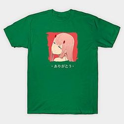 Zero Two from Darling in The Franxx Arigatou T-shirt TP3112