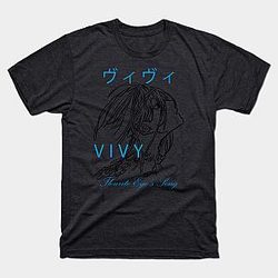 Vivi Fluorite Eyes Song Anime Typography Japan Streetwear Style T-shirt TP3112