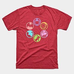 Bakemonogatari girls (Monogatari Series) icons (Shinobu Bat ver.) T-shirt TP3112