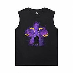 Vintage Anime Kujo Jotaro Shirts JoJo Men'S Sleeveless T Shirts Cotton WS2402 Offical Merch