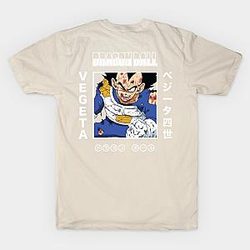 Son Goku Vs Vegeta (White) T-shirt TP3112