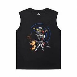 Vintage Anime Tshirt Gundam Sleeveless T Shirt For Gym WS2402 Offical Merch