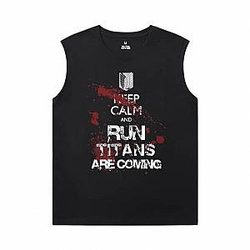 Attack on Titan T-Shirts Anime Black Sleeveless Tshirt WS2402 Offical Merch