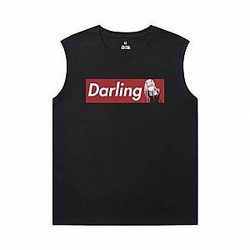 Darling In The Franxx Black Sleeveless T Shirt Mens Anime T-Shirts WS2402 Offical Merch