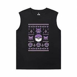 Pokemon Boys Sleeveless Tshirt Cotton Gengar Tee Shirt WS2402 Offical Merch