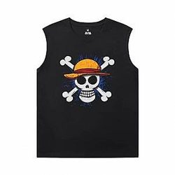 Anime One Piece Tee Cotton Mens Sleeveless T Shirts WS2402 Offical Merch