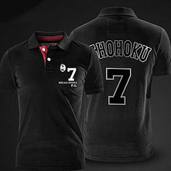 Slam Dunk Miyagi Ryota Polo Shirts Black Polo Shirt For Men WS2402 Offical Merch