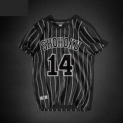 Slam Dunk Shohoku Mitsui Hisashi striped Tee Shirt WS2402 Offical Merch