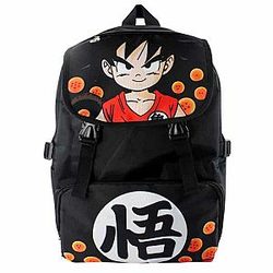 Dragon Ball Mochilas - Feliz Kid Goku padrão preto mochila saco SAI05