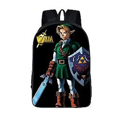 The Legend Of Zelda Heroic Link Black Backpack Bag SAI0505