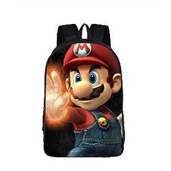 Super Mario Powerful Cool Black Backpack Bag SAI0505
