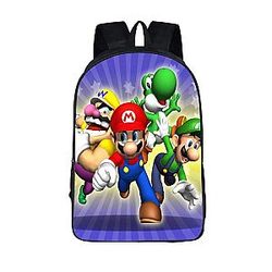 Super Mario Galaxy Characters Mario Wario Luigi Yoshi Backpack Bag SAI0505
