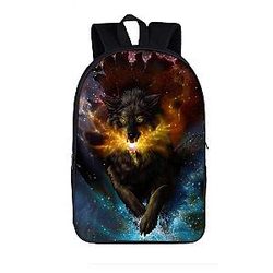 Stunning Black Lone Wolf Emanate Magical Breath Backpack SAI0505