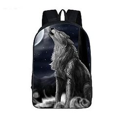 Mystical Gray Wolf Howl On A Flurry Night Adorbs Backpack SAI0505